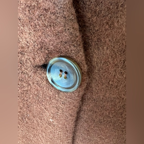 NWT ZARA TURNED UP CUFF KNIT COAT Brown Size M - Picture 10 of 14